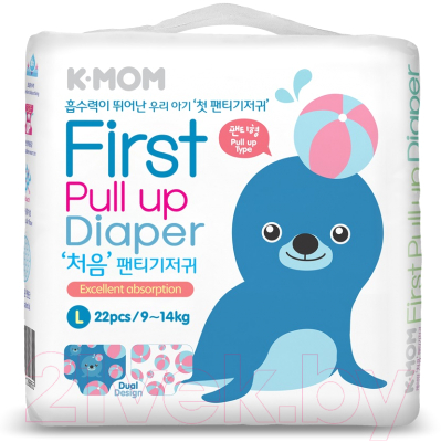 

Подгузники-трусики K-mom, First Pull Up L