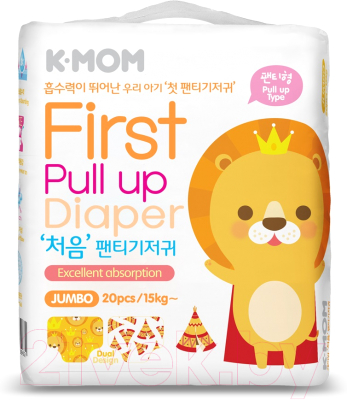 

Подгузники-трусики K-mom, First Pull Up Jumbo