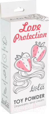 Изображение товара Пудра для интимных игрушек Lola Games Love Protection клубника со сливками 107685 / 1820-01Lola (30г)