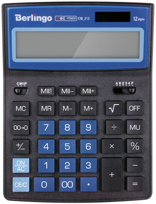 Калькулятор Berlingo City Style CIB 212 (черный/синий)