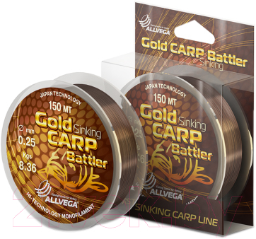 

Леска монофильная Allvega, Коричневый, Gold Carp Battler 0.35мм 300м / LGCB30035