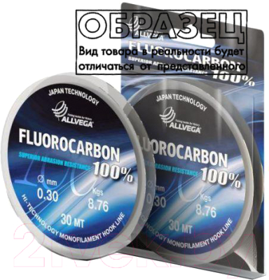 

Леска флюорокарбоновая Allvega, Прозрачный, FX Fluorocarbon 0.35мм 30м / LFX3035