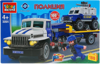 

Конструктор Город мастеров, Полицейский урал. Перевозчик с джипом / 3094-KK