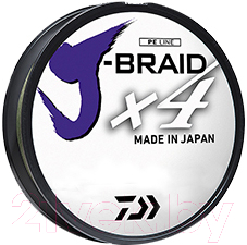 

Леска плетеная Daiwa, Зеленый, J-Braid X4 0.25мм 135м / 12741-025RU