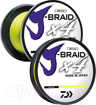 

Леска плетеная Daiwa, Желтый, J-Braid X4 0.33мм 270м / 12740-133RU
