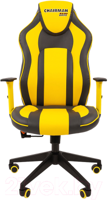 Кресло геймерское Chairman Game 23 (экопремиум серый/желтый)