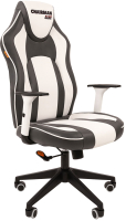 Кресло геймерское Chairman Game 23 (экопремиум серый/белый) - 
