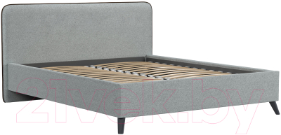 Изображение товара Двуспальная кровать Нижегородмебель и К Миа 160 (Купер 18 серый)