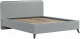 Миниатюра изображения товара Двуспальная кровать Нижегородмебель и К Миа 160 (Купер 18 серый)