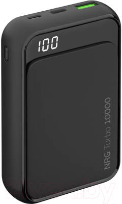 Портативное зарядное устройство Deppa NRG Turbo Compact LCD 10000 mAh / 33555 (черный)
