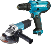 

Профессиональная угловая шлифмашина Makita, 9555HN + шуруповерт DF0300 / DK0117