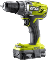

Аккумуляторная дрель-шуруповерт Ryobi, R18DD3-213X