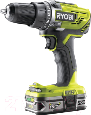 

Аккумуляторная дрель-шуруповерт Ryobi, R18DD3-215S
