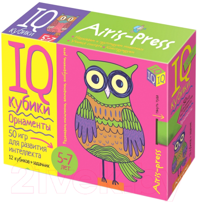 

Развивающая игра Айрис-пресс, Умные кубики. Орнаменты. 50 игр для развития интеллекта