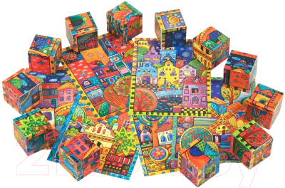 Развивающая игра Айрис-пресс Умные кубики. Кто живет в разноцветном городке?