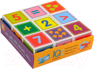 Развивающая игра Айрис-пресс Умные кубики в поддончике. Раз, два, три, четыре, пять