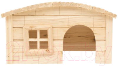 Домик для клетки Duvo Plus Дом с окошком / 10253/DV (деревянный)