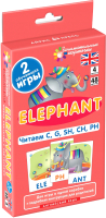 

Развивающие карточки Айрис-пресс, Англ3. Слон. Читаем C, G, SH, CH, PH. Level 4