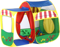 Детская игровая палатка Calida Домик с пристройкой 679 (+100 шаров) - 