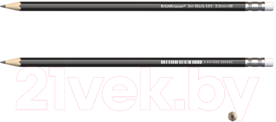 Изображение товара Простой карандаш Erich Krause Jet Black 101 HB / 45605