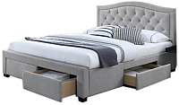 Двуспальная кровать Signal Electra 160x200 (серый) - 