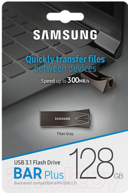 Изображение товара USB flash накопитель Samsung BAR Plus 128GB (MUF-128BE4/APC)