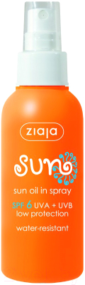 Масло для загара Ziaja Sun в виде спрея SPF6 (125мл)