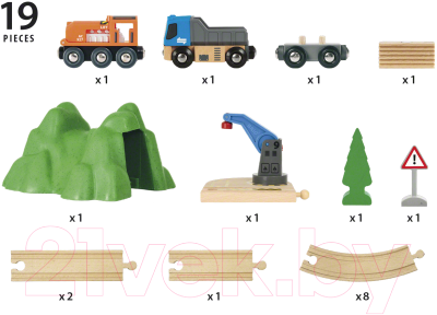 Железная дорога игрушечная Brio Погрузочно-разгрузочный набор 33878