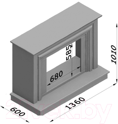 Портал для камина Glivi Карталия 136x60x101 Biancone (белый)