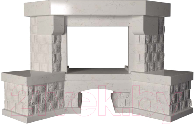Портал для камина Glivi Несвиж угловой 150.5x124.5 Biancone (белый)