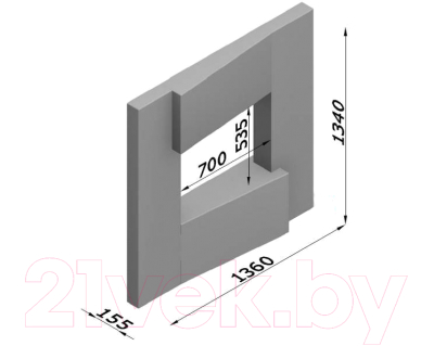 Портал для камина Glivi Порто 136x155x134 Emperador Light (светло-коричневый)