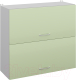 Шкаф навесной для кухни Кортекс-мебель Корнелия Лира ВШ80-2г (зеленый) - 