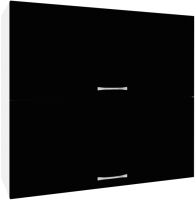 Шкаф навесной для кухни Кортекс-мебель Корнелия Лира ВШ80-2г (черный) - 
