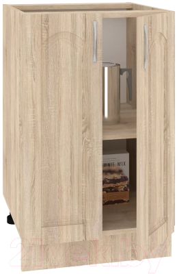 Шкаф-стол кухонный Кортекс-мебель Корнелия Ретро НШ50р без столешницы (дуб сонома)