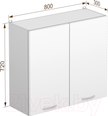 Шкаф навесной для кухни Кортекс-мебель Корнелия Лира ВШ80с (венге)