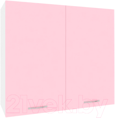 Шкаф навесной для кухни Кортекс-мебель Корнелия Лира ВШ80с (розовый)