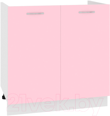 Шкаф под мойку Кортекс-мебель Корнелия Лира НШ80м (розовый)