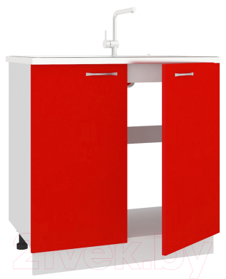 Шкаф под мойку Кортекс-мебель Корнелия Мара НШ80м (красный)