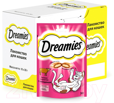 Лакомство для кошек Dreamies С говядиной (30г)