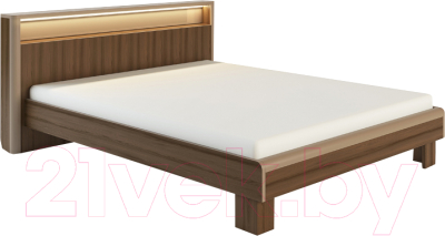 Каркас кровати МСТ. Мебель Оливия №3.1 140x200 (с подсветкой, дезира темный)