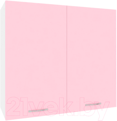 Шкаф навесной для кухни Кортекс-мебель Корнелия Лира ВШ80 (розовый)