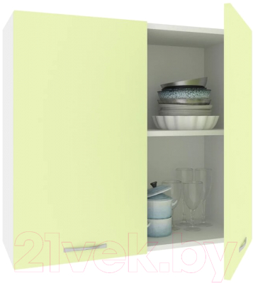 Шкаф навесной для кухни Кортекс-мебель Корнелия Лира ВШ80 (салатовый)