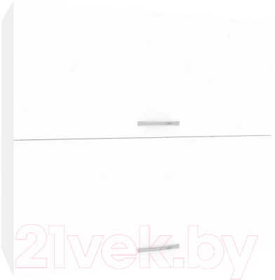 Шкаф навесной для кухни Кортекс-мебель Корнелия Лира ВШ80-2г (белый)