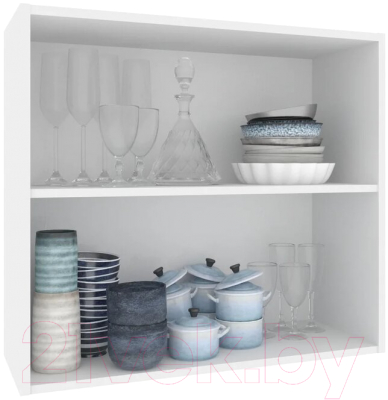 Шкаф навесной для кухни Кортекс-мебель Корнелия Лира ВШ80-2г (белый)