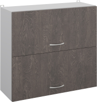 Шкаф навесной для кухни Кортекс-мебель Корнелия Лира ВШ80-2г (береза) - 