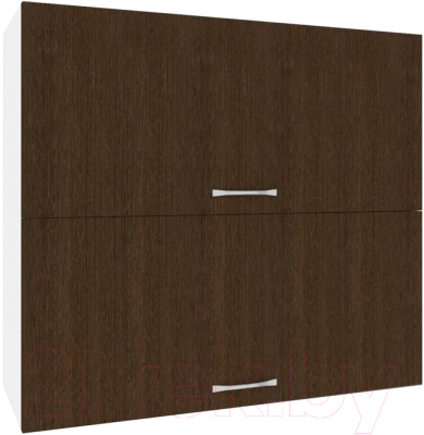 Шкаф навесной для кухни Кортекс-мебель Корнелия Лира ВШ80-2г (венге)