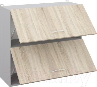 Шкаф навесной для кухни Кортекс-мебель Корнелия Лира ВШ80-2г (дуб сонома)