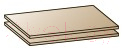 Комплект полок для корпусной мебели Лером Карина ПЛ-1022-АТ (акация молдау)