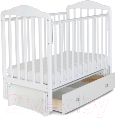 Детская кроватка СКВ Березка / 126001 (белый)