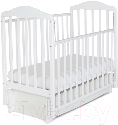 Детская кроватка СКВ Березка / 126001 (белый)